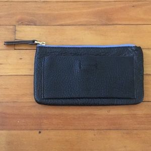 Gap Small Black Leather Clutch